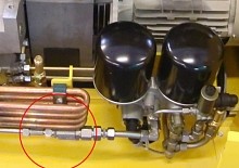 Two chamber adsorption air dyer